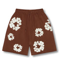 "Flower" Shorts Brown